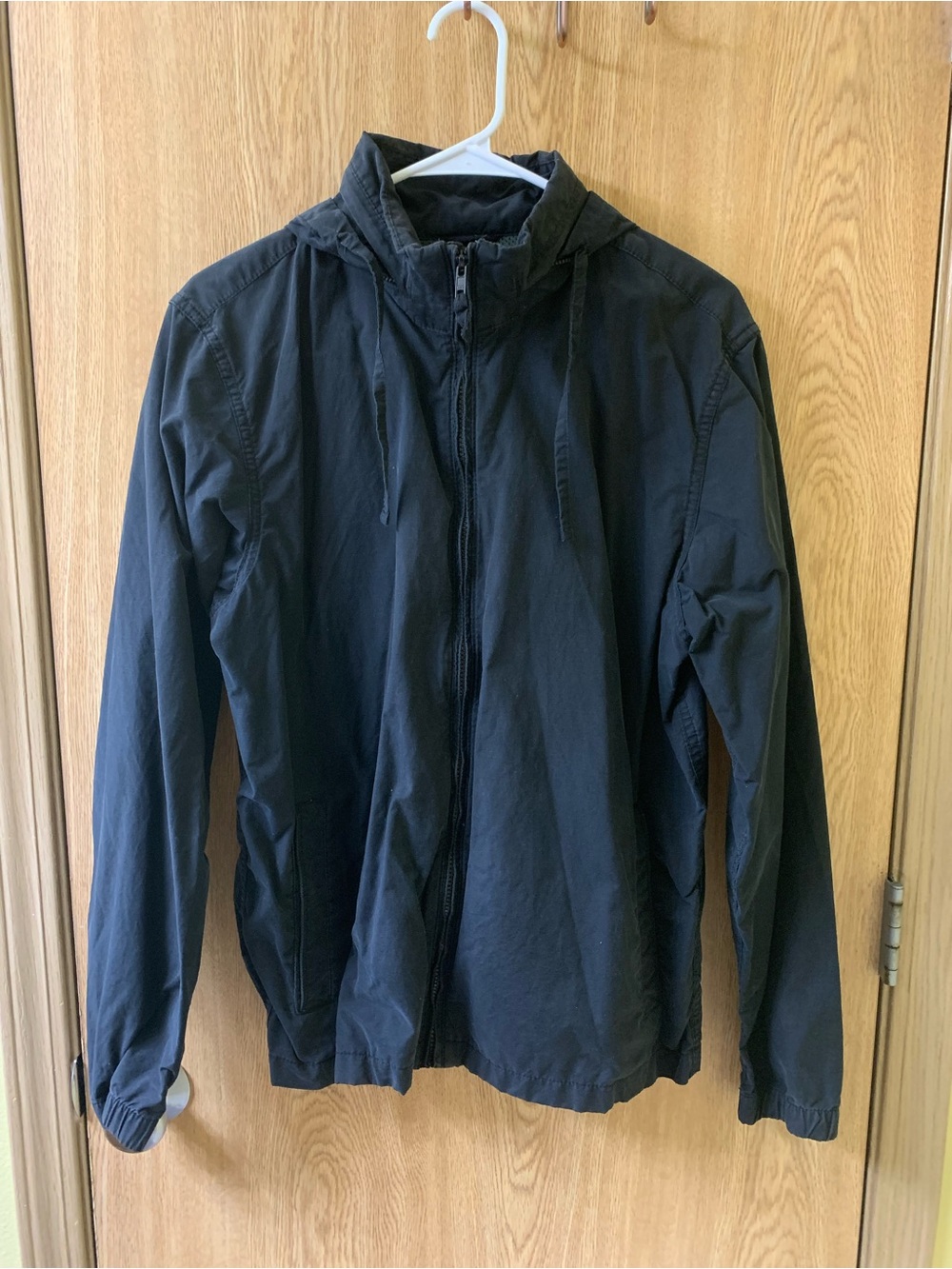 Men's Blue Hooded Zip Jacket